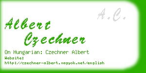 albert czechner business card